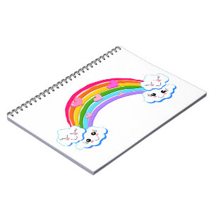 Cuaderno Bloc de notas fotográficas de nubes arco iris