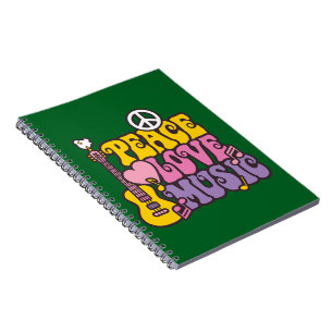 Cuaderno Bloc De Notas Fotográficas De Paz, Amor Y Música