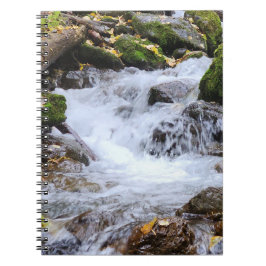 Cuaderno Bloc de notas fotográfico de cascada con flujo pac