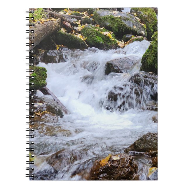 Cuaderno Bloc de notas fotográfico de cascada con flujo pac (Frente)