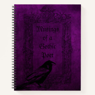 Cuaderno Bloc de notas gótico morado