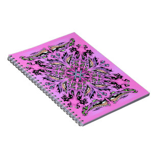Cuaderno Bloc de notas gótico-morado de Mandala