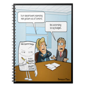 Cuaderno Bloc de notas gracioso de presupuesto