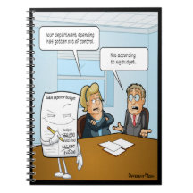 Bloc de notas gracioso de presupuesto incómodo