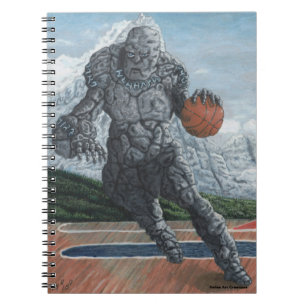 Cuaderno Bloc de notas gráfico de baloncesto de oro de pied