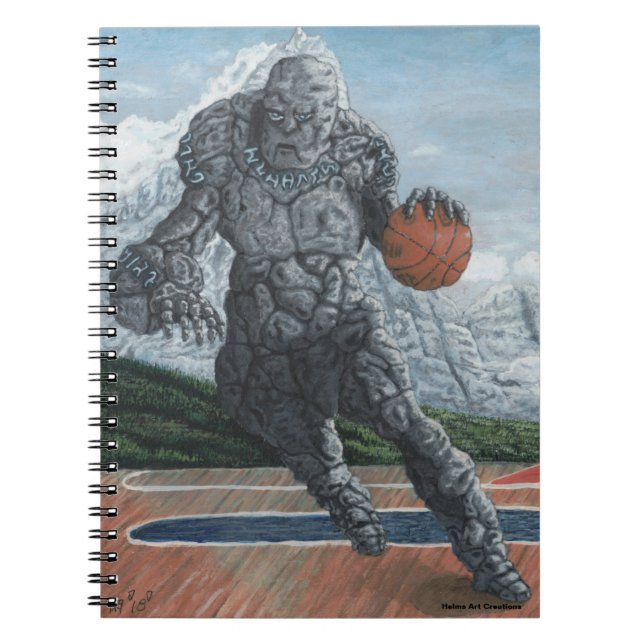 Cuaderno Bloc de notas gráfico de baloncesto de oro de pied (Frente)
