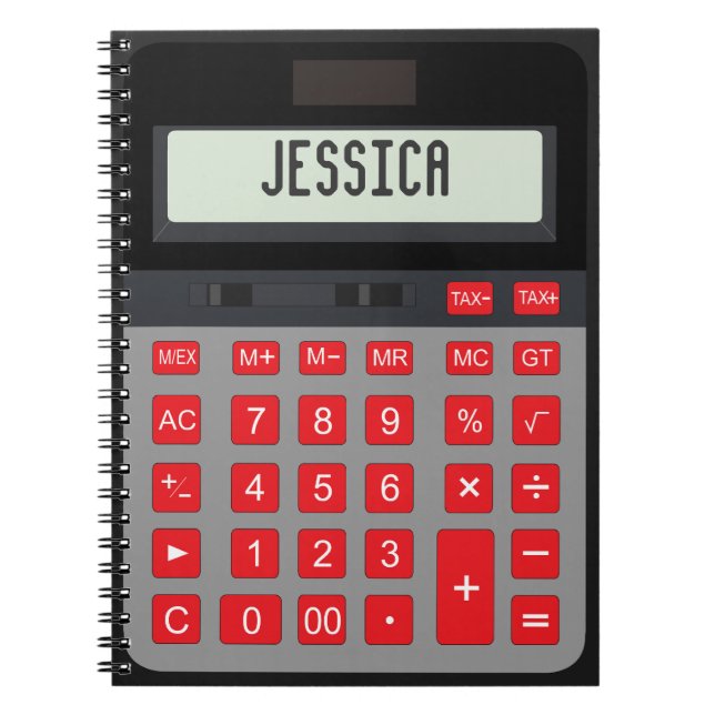 Cuaderno bloc de notas gráfico de cálculo (Frente)