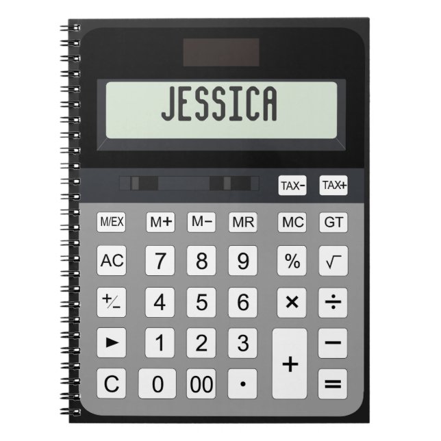 Cuaderno bloc de notas gráfico de cálculo (Frente)