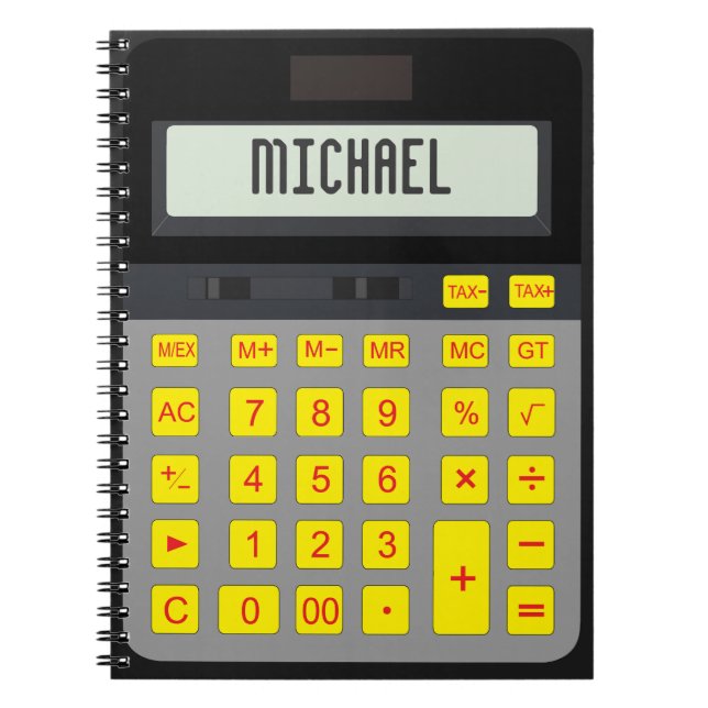 Cuaderno bloc de notas gráfico de cálculo (Frente)