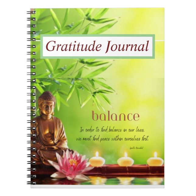 Cuaderno Bloc de notas GRATITUDE JOURNAL (balance) (Frente)