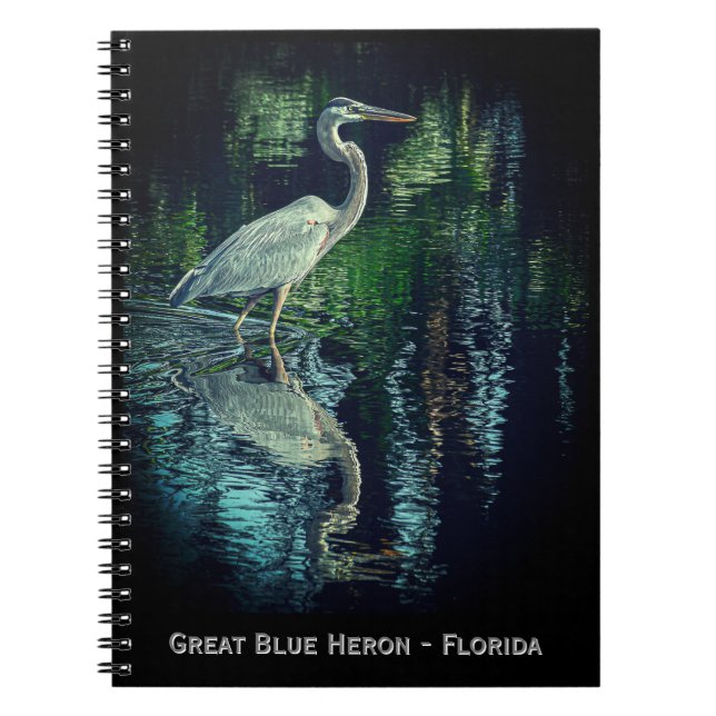 Cuaderno Bloc de notas Great Blue Heron (Frente)