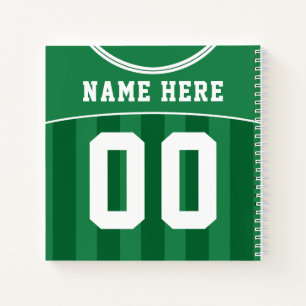 Cuaderno Bloc de notas Green Jersey para el fútbol de perso