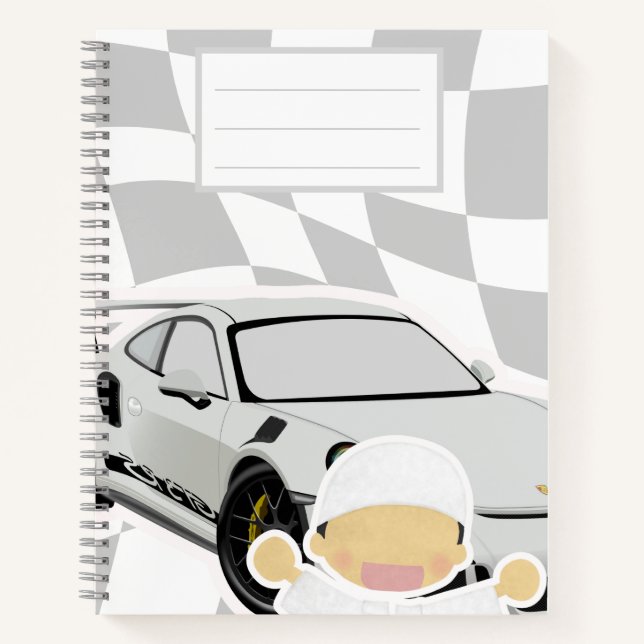 Cuaderno Bloc de notas gris (Anverso)