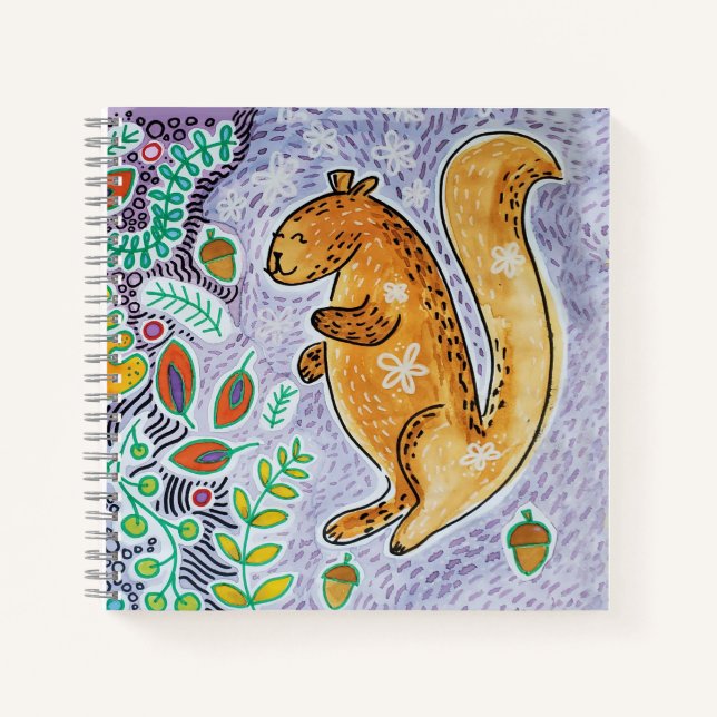Cuaderno Bloc de notas Happy Squirrel (Anverso)