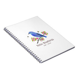 Cuaderno Bloc de notas Hello Bluebirds