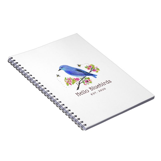 Cuaderno Bloc de notas Hello Bluebirds (Lado Derecho)