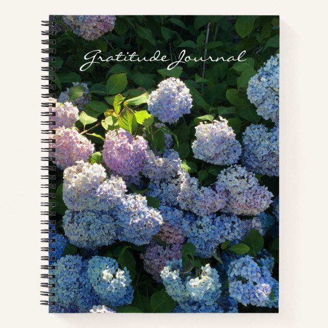 Cuaderno Bloc de notas Hydrangea Floral Gratitude Journal (Anverso)