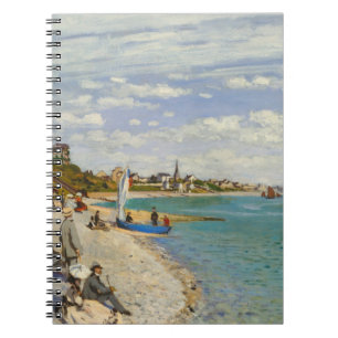 Cuaderno Bloc de notas impresionista de pueblo costero
