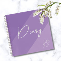 Bloc de notas inicial de Personalizado morado