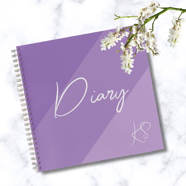 Cuaderno Bloc de notas inicial de Personalizado morado (Subido por el creador)