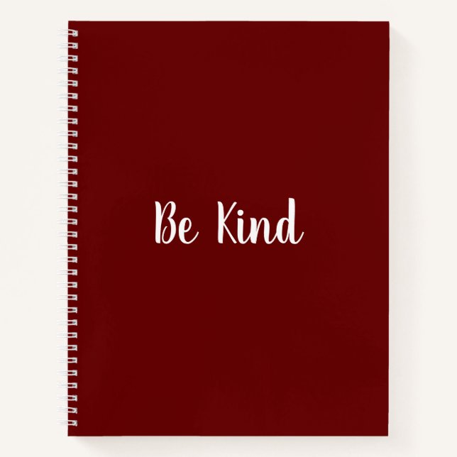 Cuaderno Bloc de notas inspirador de Be Kind School (Anverso)