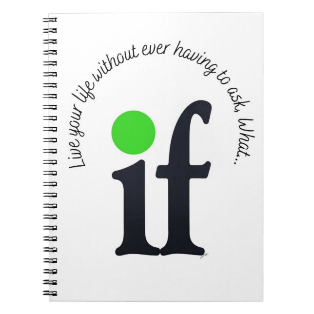 Cuaderno Bloc de notas inspirador "What if" (Frente)