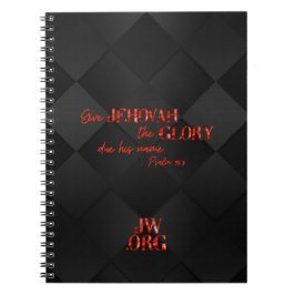 Cuaderno Bloc de notas JW para hermanos en rojo/negro