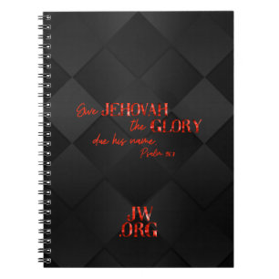 Cuaderno Bloc de notas JW para hermanos en rojo/negro