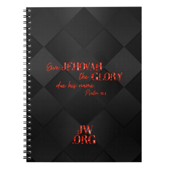 Cuaderno Bloc de notas JW para hermanos en rojo/negro (Frente)