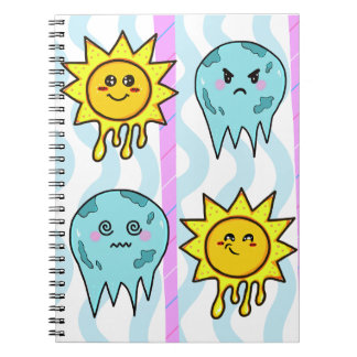 Cuaderno Bloc de notas Kawaii Liquid Sunshine & Frozen Moon