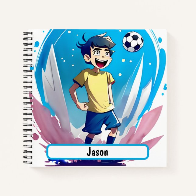 Cuaderno Bloc de notas Kicker con nombre de Personalizable (Anverso)