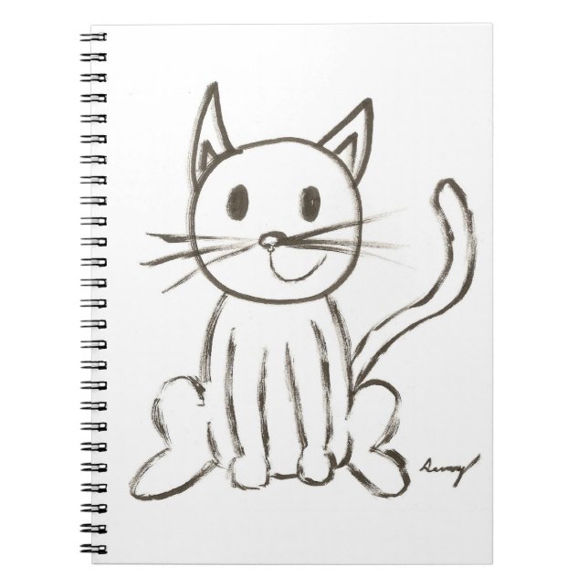 Cuaderno Bloc de notas Kitty pintado (Frente)