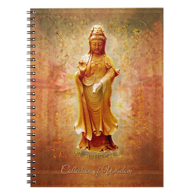 Cuaderno Bloc de notas Kuan Yin (personalizable) (Frente)