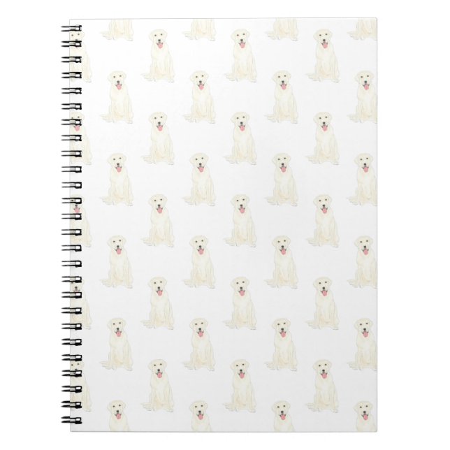 Cuaderno Bloc de notas Labrador (blanco) (Frente)