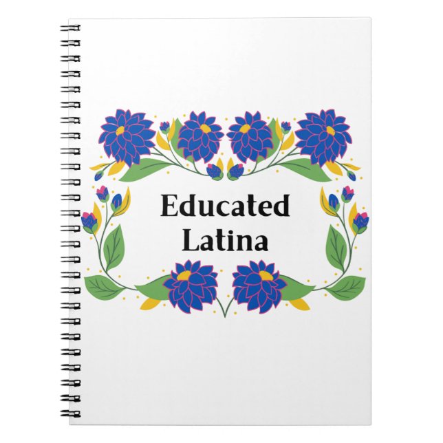 Cuaderno Bloc de notas Latina Blue Flowers Educado (Frente)