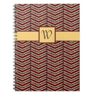 Cuaderno Bloc de notas Leopard Print Chevron