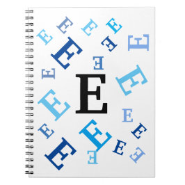 Cuaderno Bloc de notas - Letras azules despedazadas