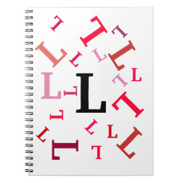 Cuaderno Bloc de notas - Letras rojas con burbujas
