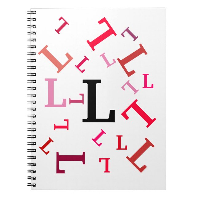 Cuaderno Bloc de notas - Letras rojas con burbujas (Frente)