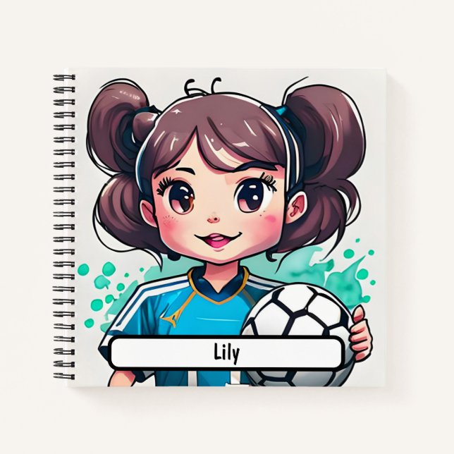 Cuaderno Bloc de notas lindo con nombre Personalizado (Anverso)