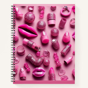 Cuaderno Bloc de notas Lips & Lipstick: Moda y diversión