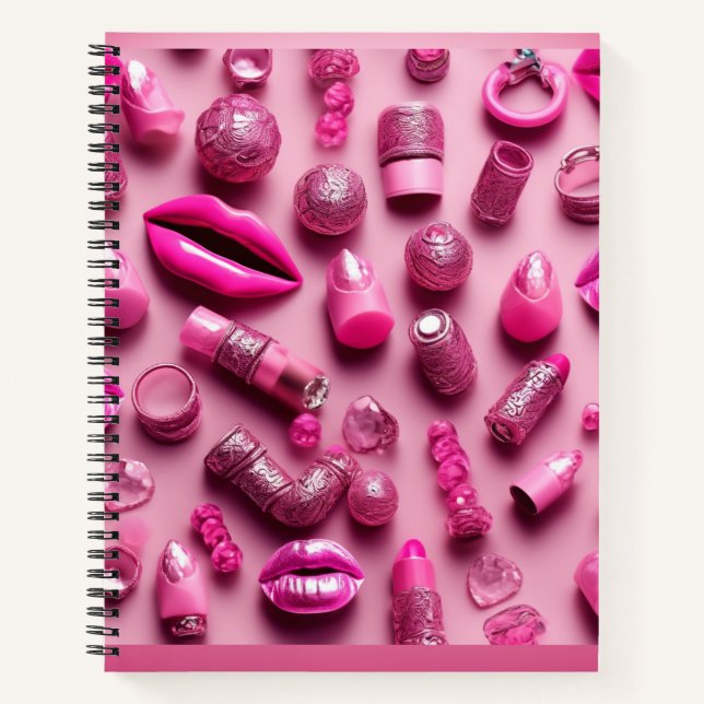 Cuaderno Bloc de notas Lips & Lipstick: Moda y diversión (Anverso)