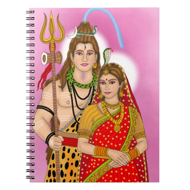 Cuaderno Bloc de notas Lord Shiva Parvati (Frente)