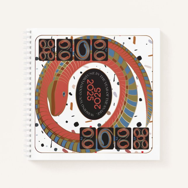Cuaderno Bloc de notas Mah Jongg Snake 2025 (Anverso)