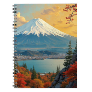 Cuaderno Bloc de notas majestuoso Monte Fuji