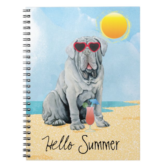Cuaderno Bloc de notas Mastino de verano (Frente)