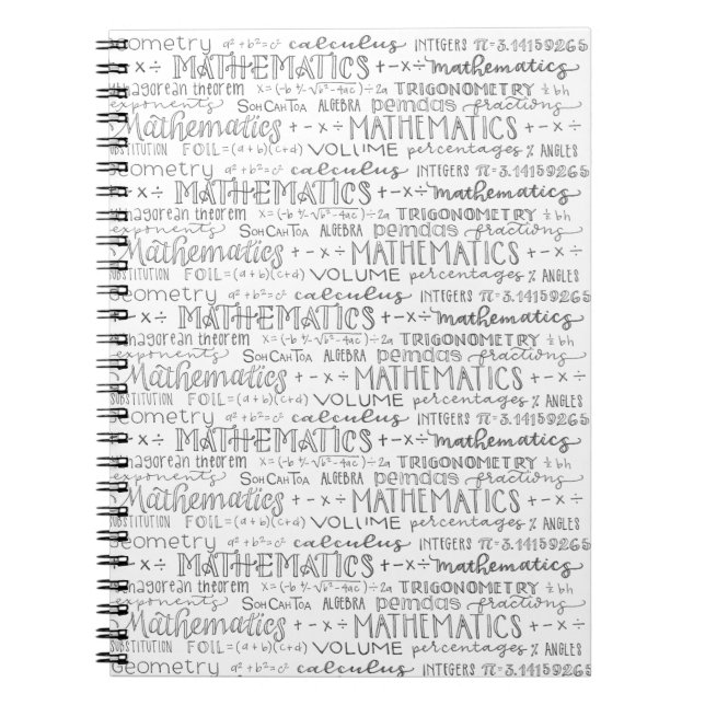 Cuaderno Bloc de notas matemáticas (Frente)