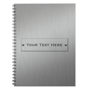 Cuaderno bloc de notas metalizado personalizado Aspecto