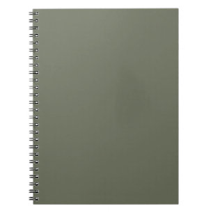 Cuaderno Bloc de notas minimalista de espiral verde mosca