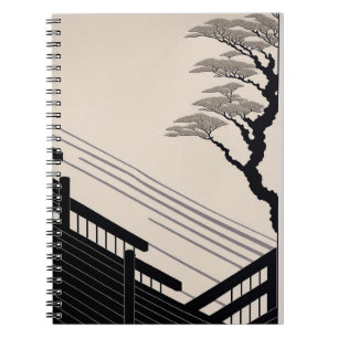 Cuaderno Bloc de notas Minimalista japonés beige negro zen